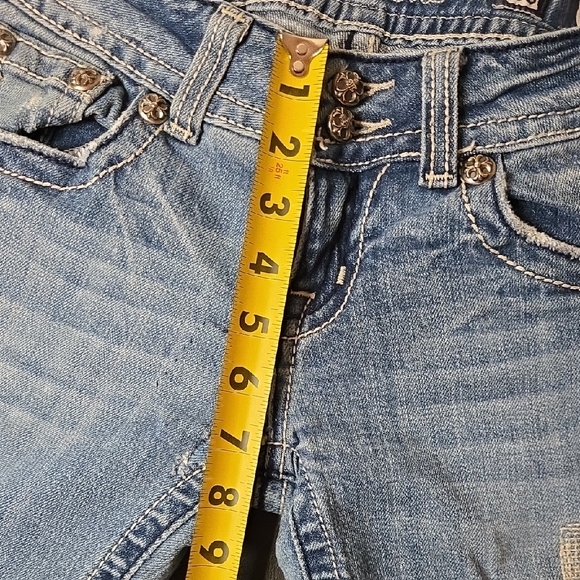 Miss Me Light Blue Skinny Jeans with Embellished Pockets - Picture 12 of 16